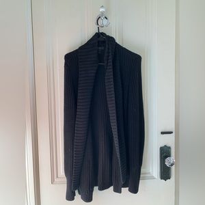 J Crew black cable knit cardigan